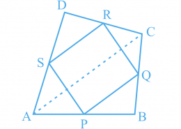 ABCD is a quadrilateral in which P, Q, R and S are mid-points of the sides AB, BC, CD and DA. AC is a diagonal. Show that :